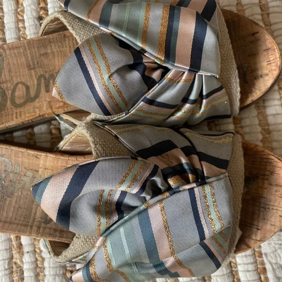 Sam Edelman Multicolor Striped Sandal Slides - Picture 6 of 7